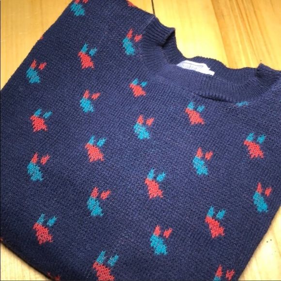 euc vtg•apple crop sweater short sleeves - Picture 2 of 7